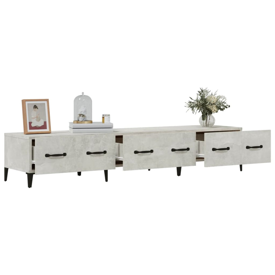Tv-Meubel 50X34,5X30 Cm Bewerkt Hout Betongrijs