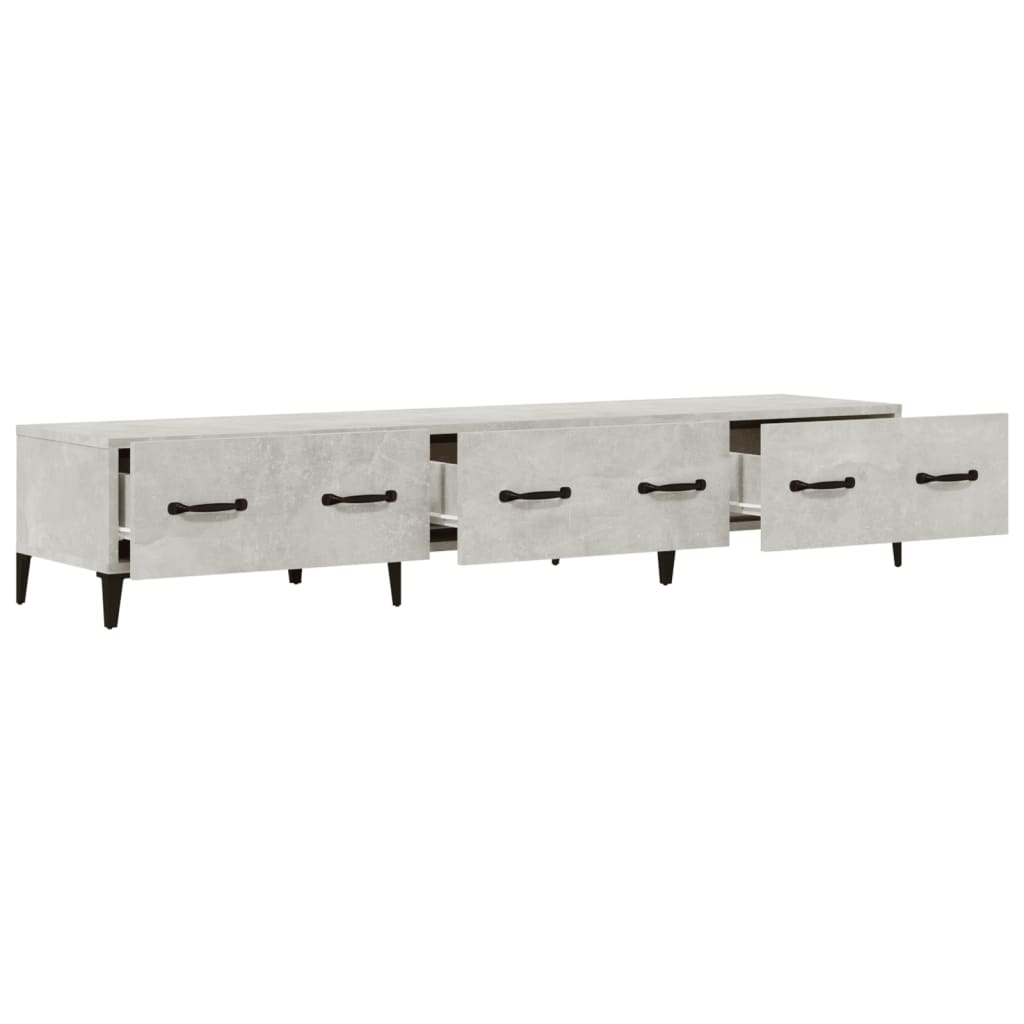 Tv-Meubel 50X34,5X30 Cm Bewerkt Hout Betongrijs