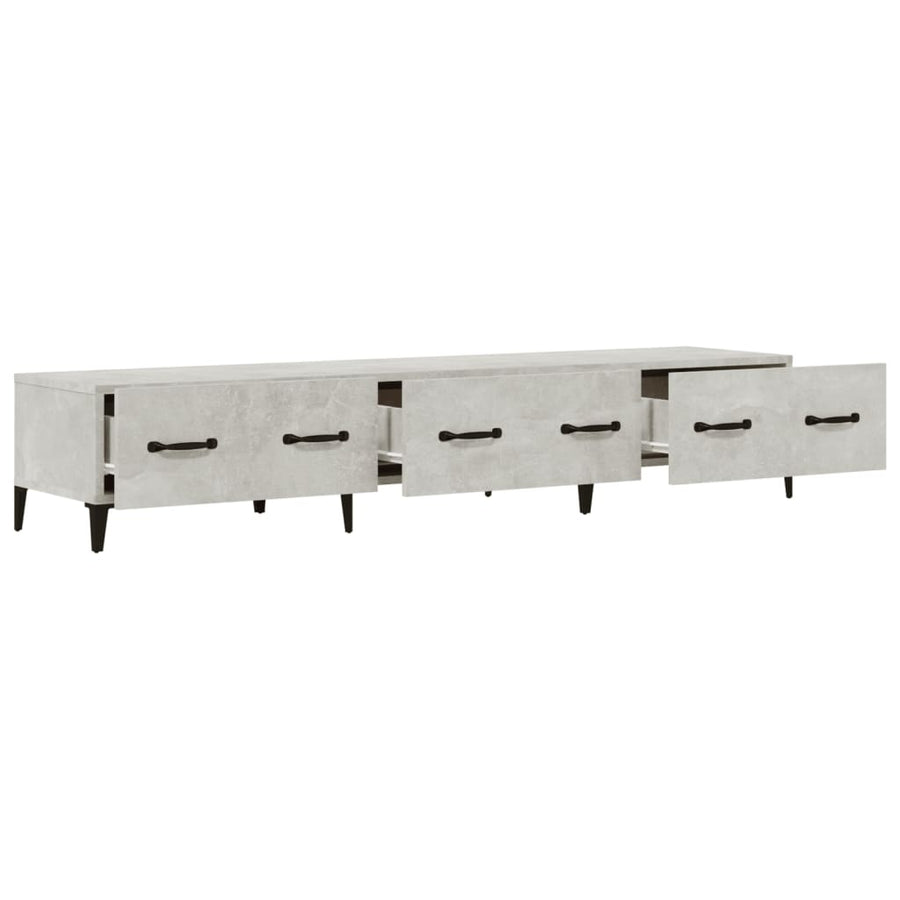 Tv-Meubel 50X34,5X30 Cm Bewerkt Hout Betongrijs