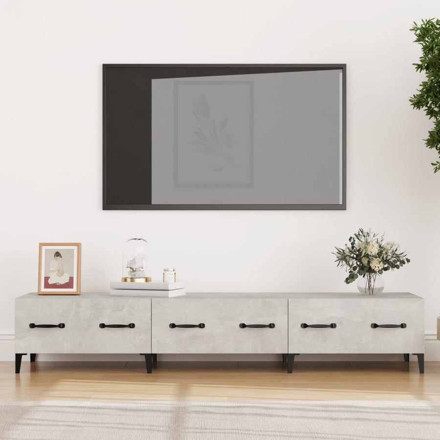 Tv-Meubel 50X34,5X30 Cm Bewerkt Hout Betongrijs