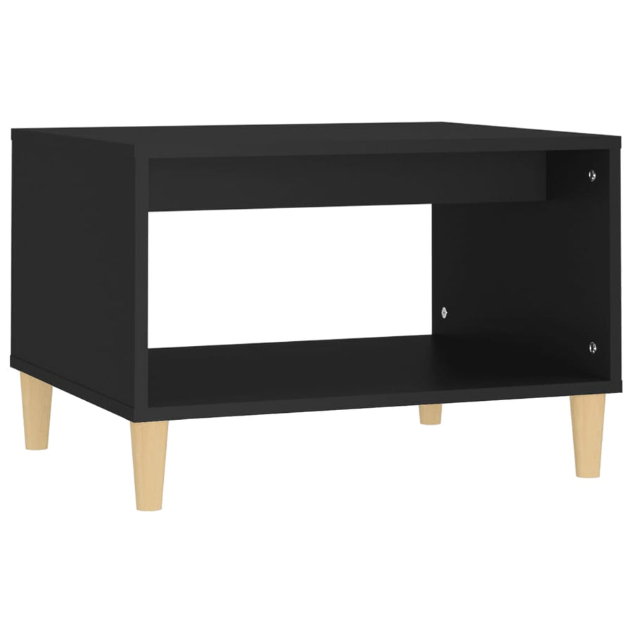 Salontafel 60X50X40 Cm Bewerkt Hout Zwart