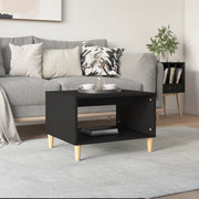 Salontafel 60x50x40 cm bewerkt hout zwart