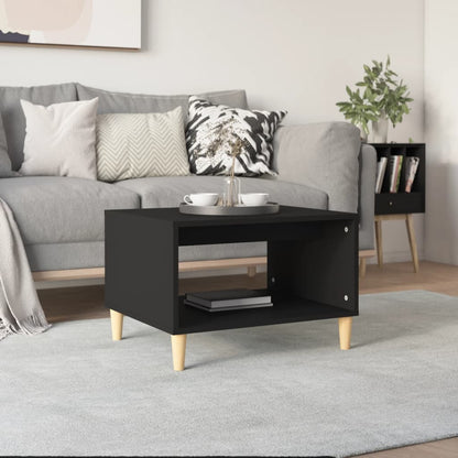 Salontafel 60X50X40 Cm Bewerkt Hout Zwart