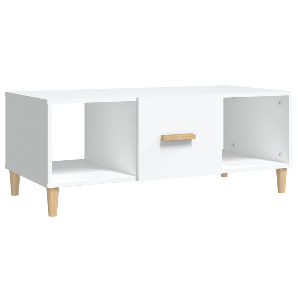 Salontafel 102X50X40 Cm Bewerkt Hout Wit