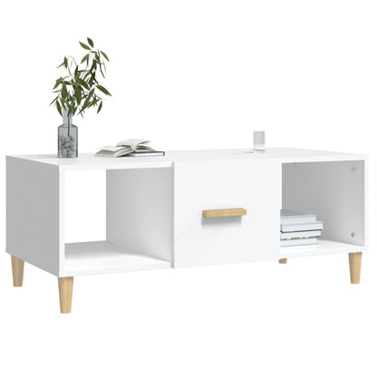 Salontafel 102X50X40 Cm Bewerkt Hout Wit