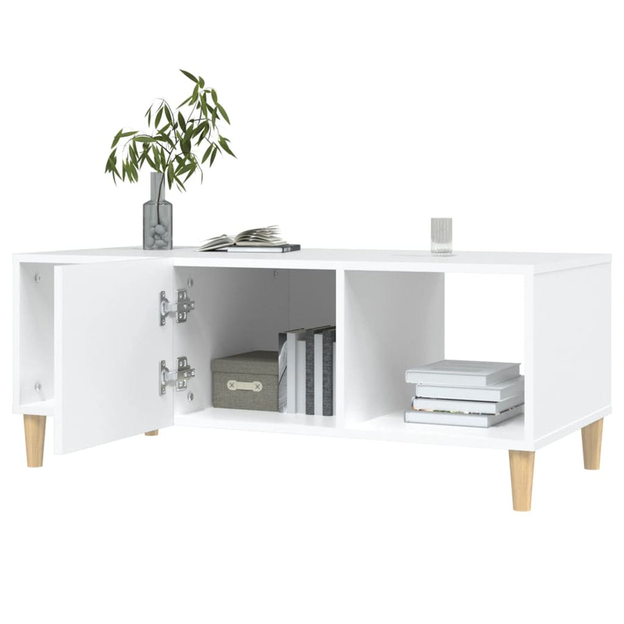 Salontafel 102X50X40 Cm Bewerkt Hout Wit