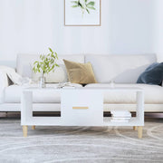 Coffee table 102x50x40 cm treated wood white