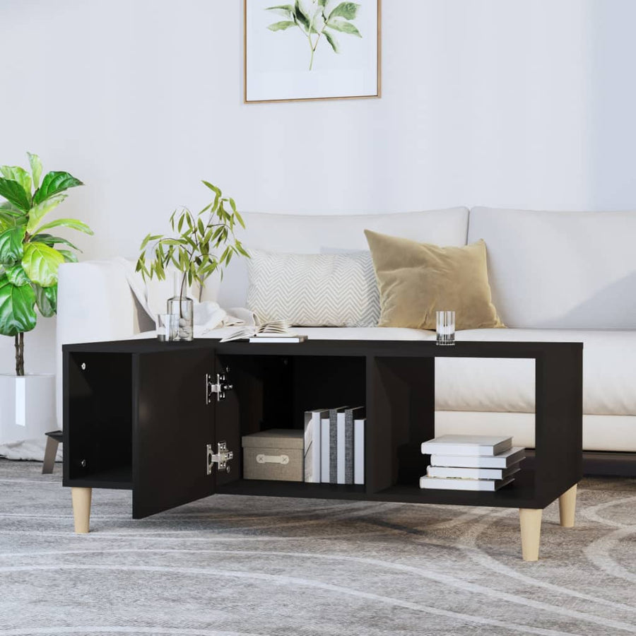 Salontafel 102X50X40 Cm Bewerkt Hout Zwart