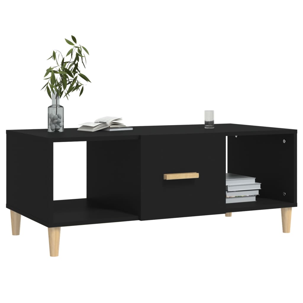 Salontafel 102X50X40 Cm Bewerkt Hout Zwart