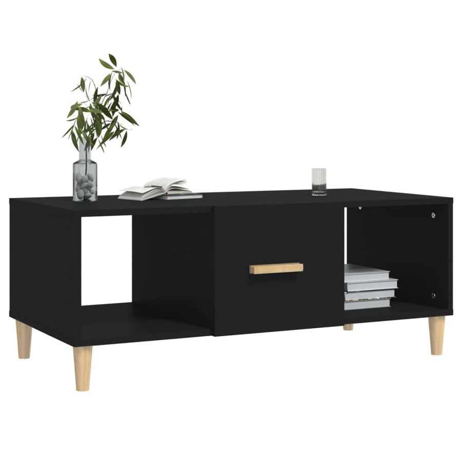 Salontafel 102X50X40 Cm Bewerkt Hout Zwart