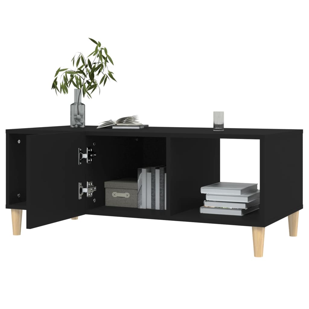 Salontafel 102X50X40 Cm Bewerkt Hout Zwart