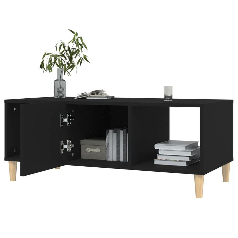 Salontafel 102X50X40 Cm Bewerkt Hout Zwart