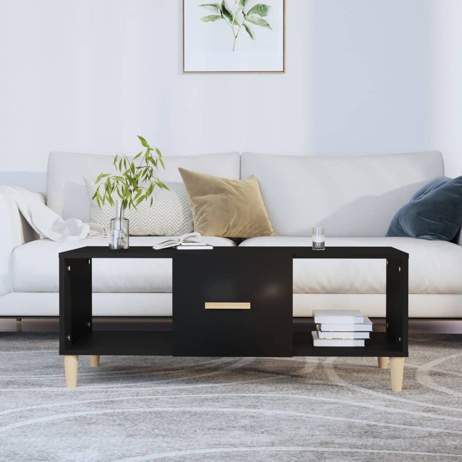 Salontafel 102X50X40 Cm Bewerkt Hout Zwart