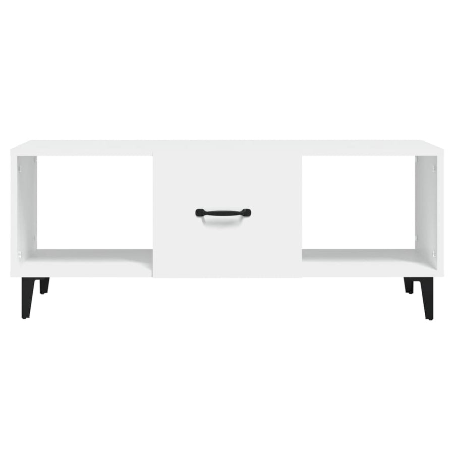 Salontafel 102X50X40 Cm Bewerkt Hout Wit