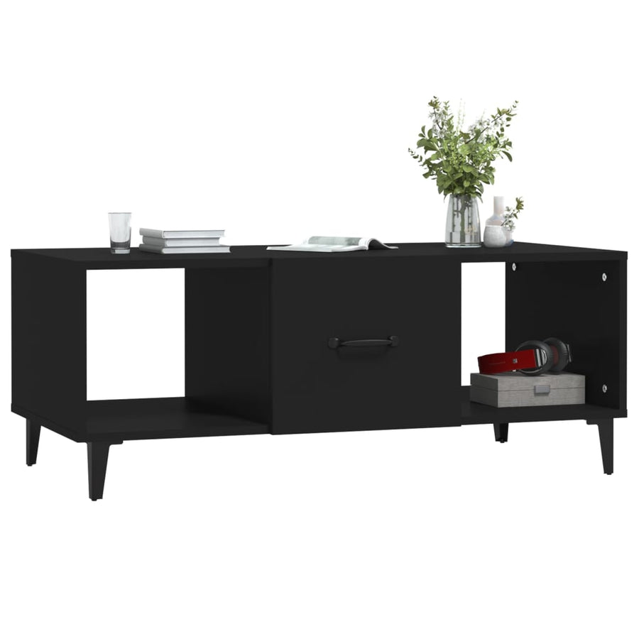 Salontafel 102X50X40 Cm Bewerkt Hout Zwart