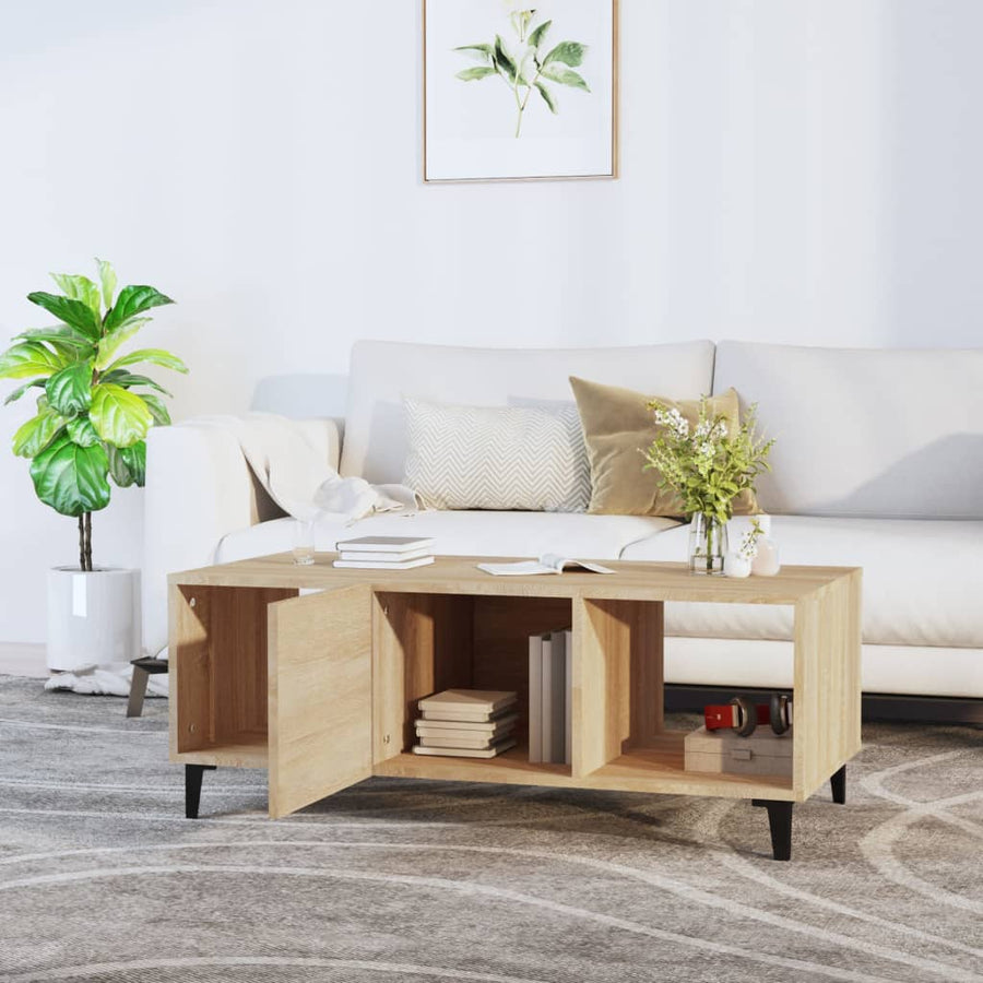 Salontafel 102X50X40 Cm Bewerkt Hout Sonoma Eikenkleurig