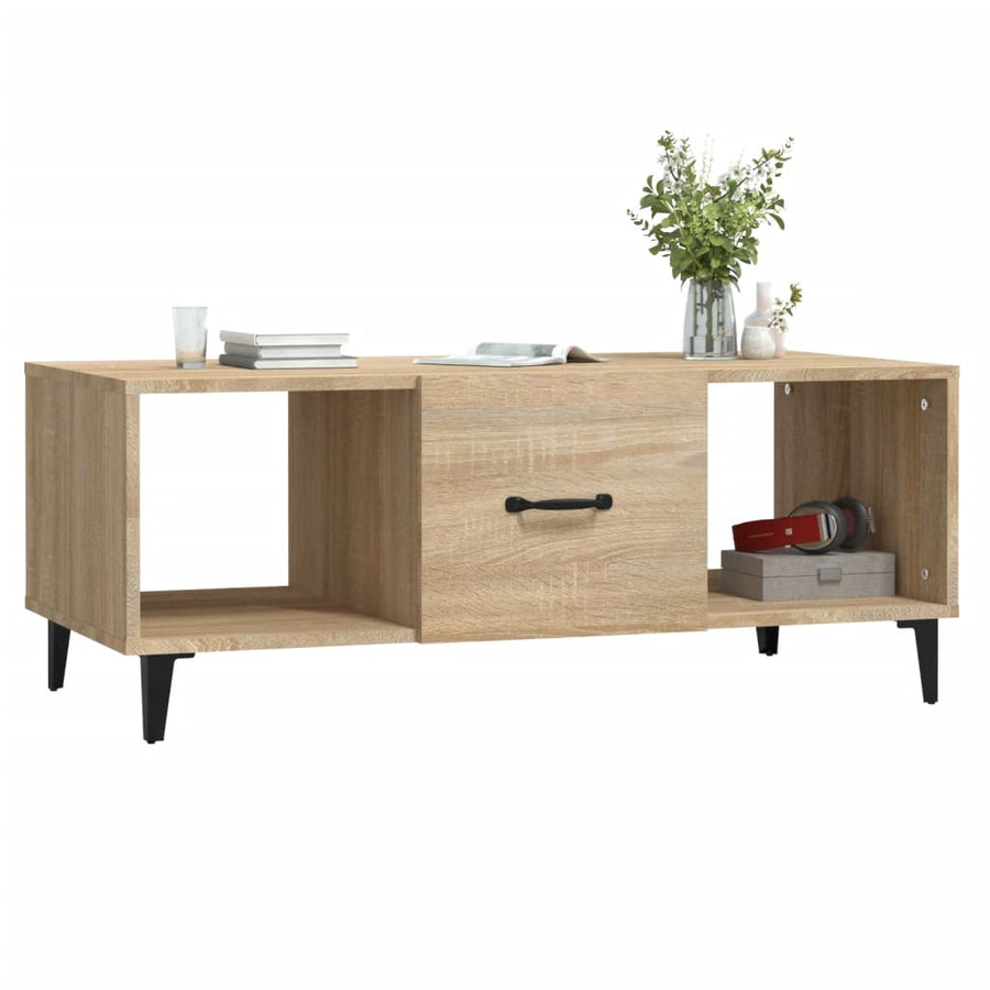 Salontafel 102X50X40 Cm Bewerkt Hout Sonoma Eikenkleurig