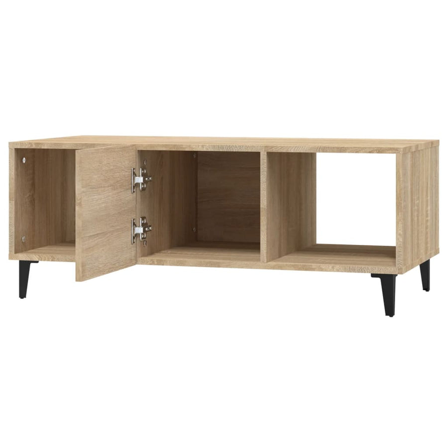 Salontafel 102X50X40 Cm Bewerkt Hout Sonoma Eikenkleurig