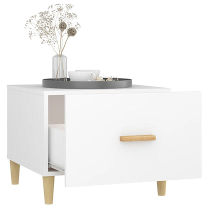 Salontafels 2 St 50X50X40 Cm Bewerkt Hout Wit