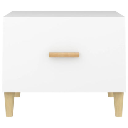 Salontafels 2 St 50X50X40 Cm Bewerkt Hout Wit