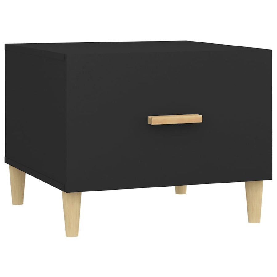 Salontafel 50X50X40 Cm Bewerkt Hout Zwart