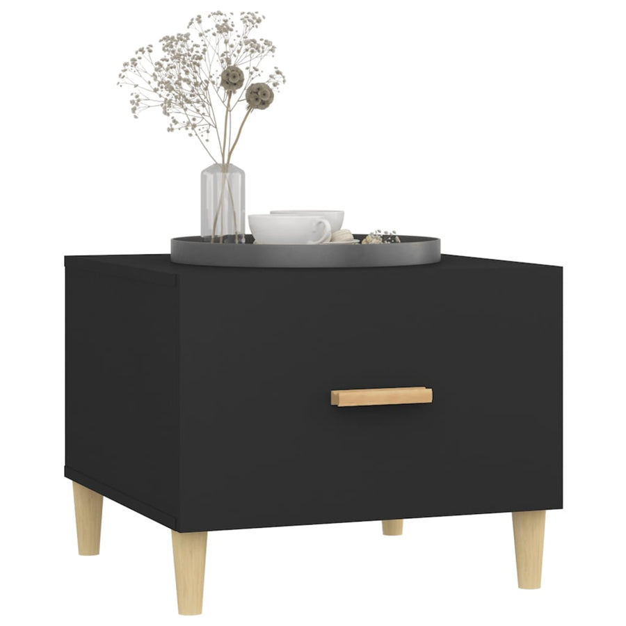 Salontafel 50X50X40 Cm Bewerkt Hout Zwart