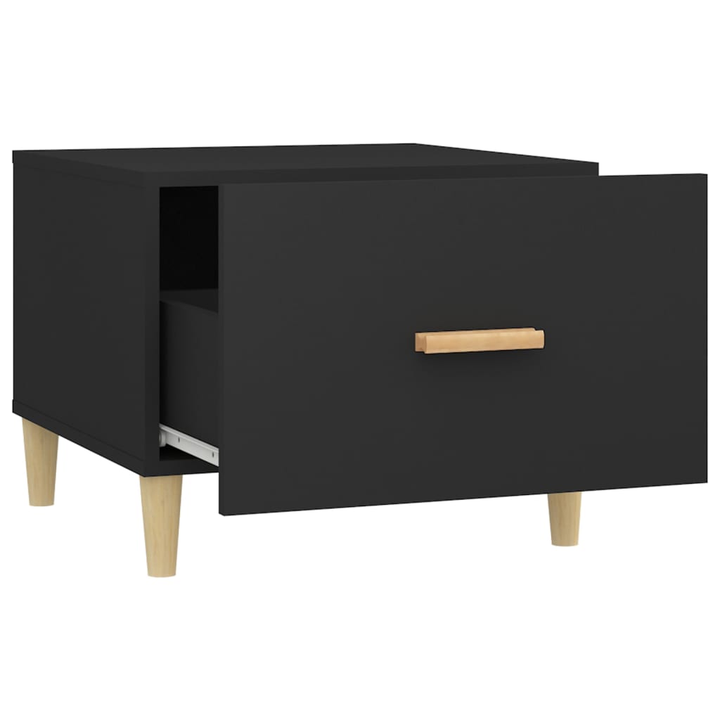 Salontafel 50X50X40 Cm Bewerkt Hout Zwart
