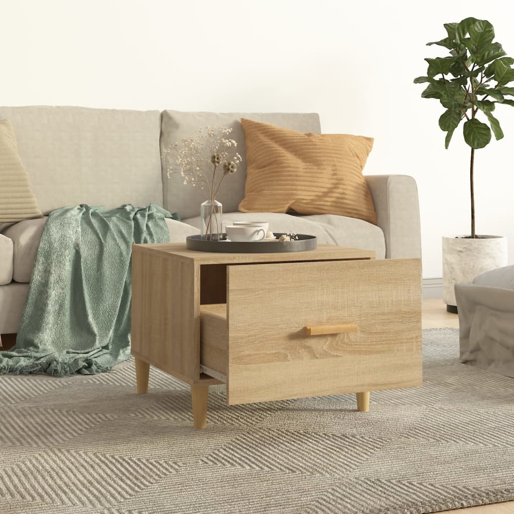 Salontafels 2 St 50X50X40 Cm Bewerkt Hout Sonoma Eikenkleurig