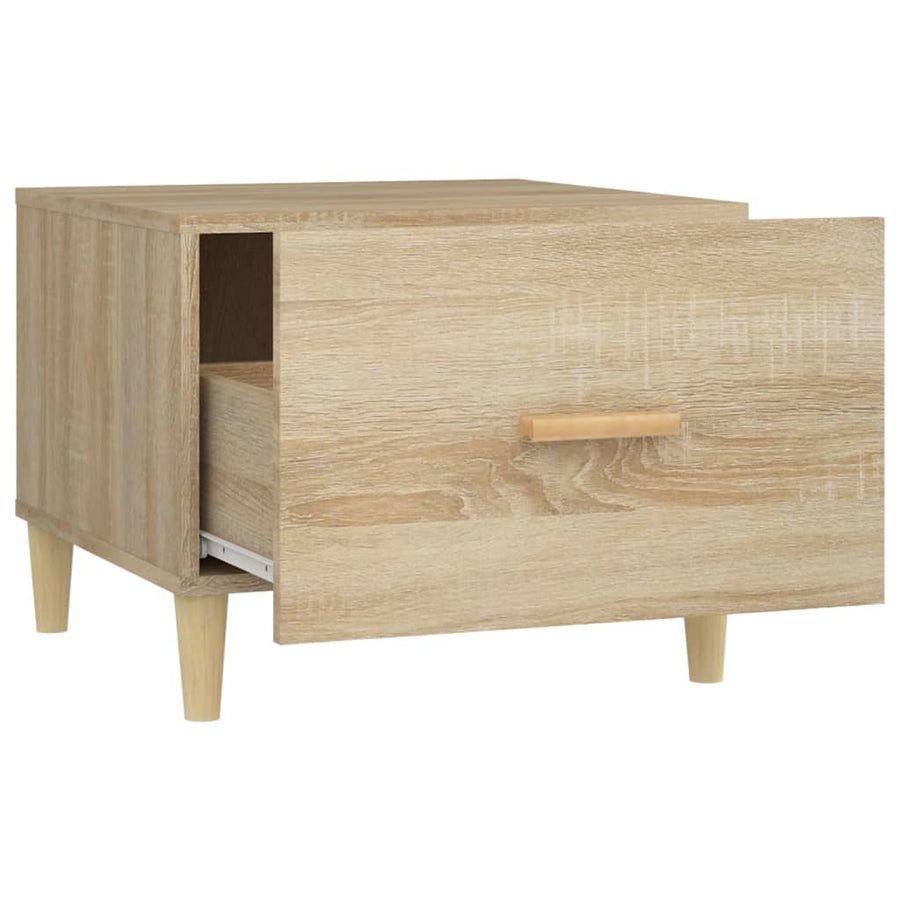 Salontafels 2 St 50X50X40 Cm Bewerkt Hout Sonoma Eikenkleurig