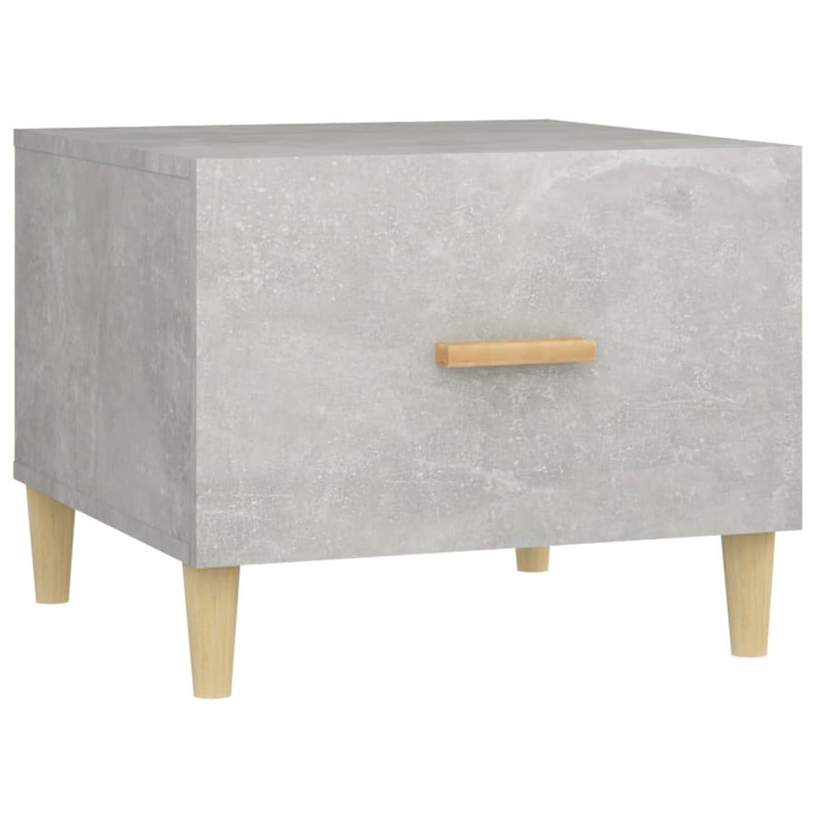 Salontafel 50X50X40 Cm Bewerkt Hout Betongrijs