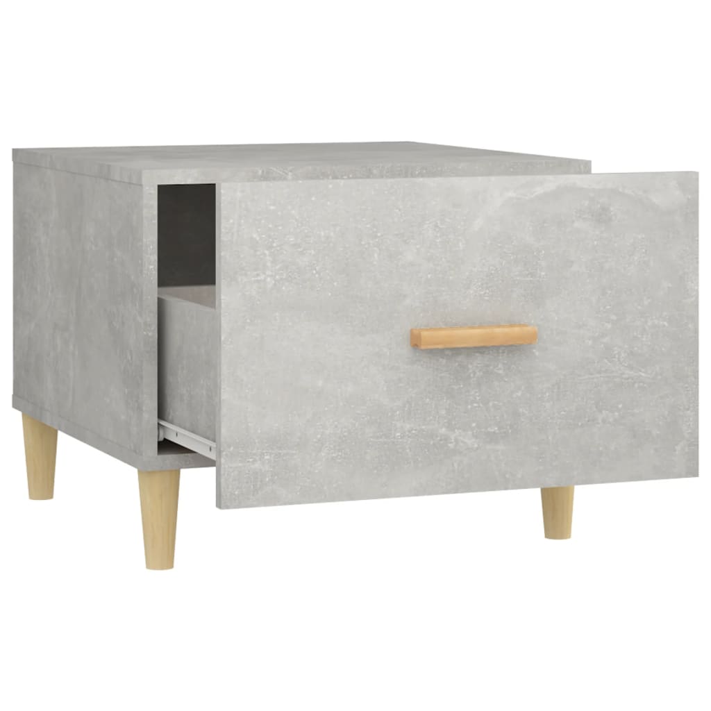 Salontafels 2 St 50X50X40 Cm Bewerkt Hout Betongrijs