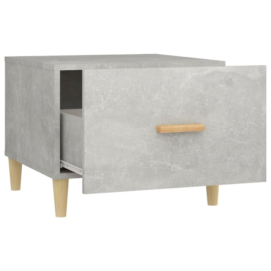 Salontafels 2 St 50X50X40 Cm Bewerkt Hout Betongrijs