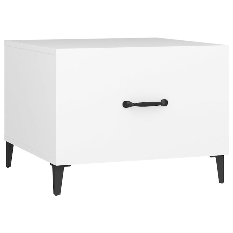 Salontafel Met Metalen Poten 50X50X40 Cm 1 Wit