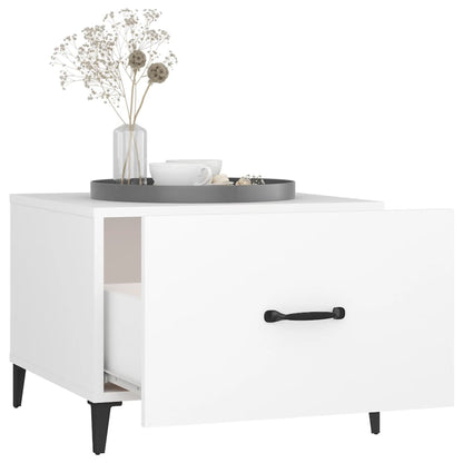 Salontafel Met Metalen Poten 50X50X40 Cm 1 Wit