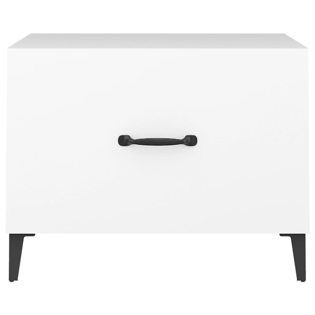 Salontafel Met Metalen Poten 50X50X40 Cm 1 Wit