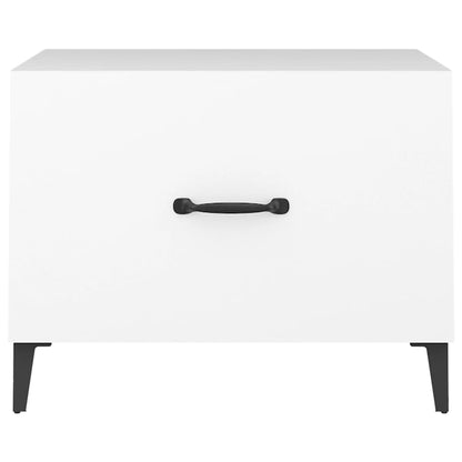 Salontafel Met Metalen Poten 50X50X40 Cm 1 Wit
