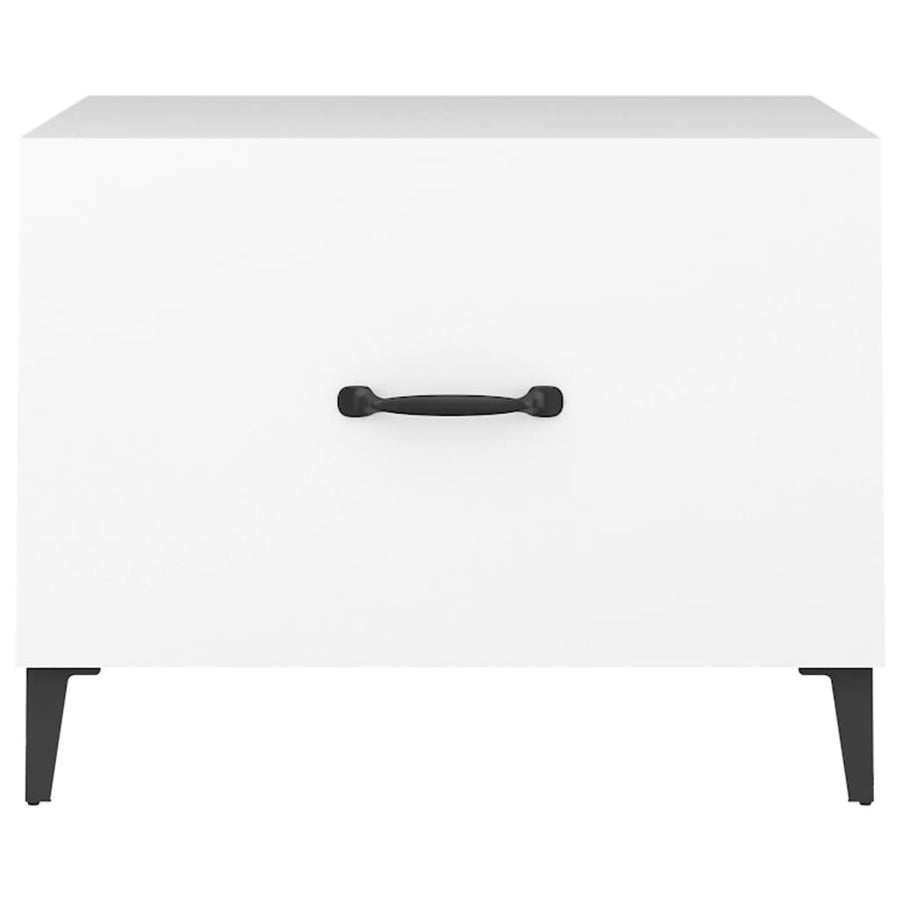 Salontafel Met Metalen Poten 50X50X40 Cm 1 Wit