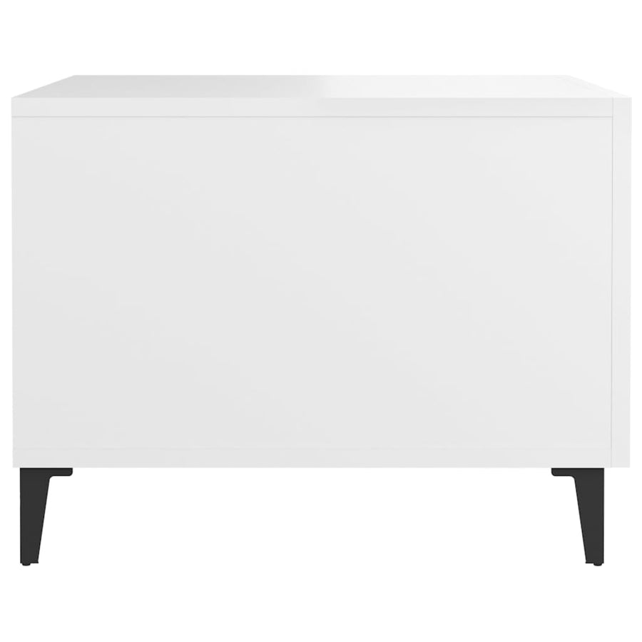 Salontafel Met Metalen Poten 50X50X40 Cm 1 Wit
