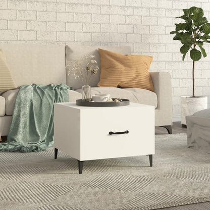 Salontafel Met Metalen Poten 50X50X40 Cm 1 Wit
