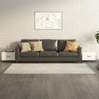 Coffee table, 2 pcs, with metal legs 50x50x40 cm white