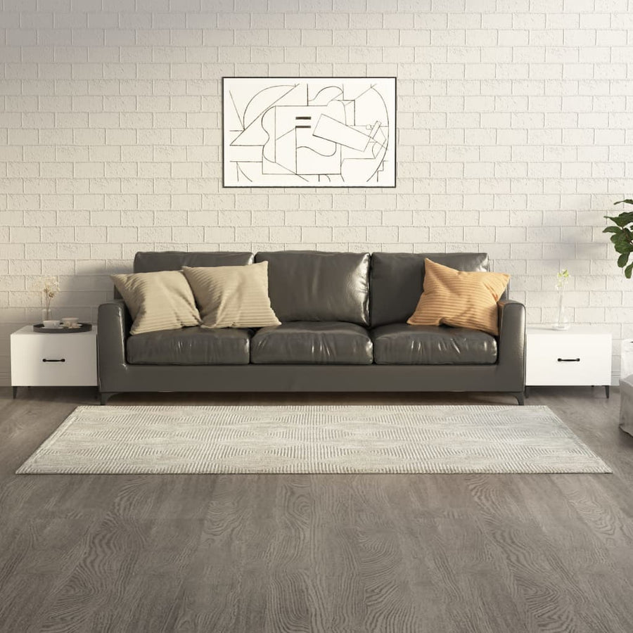 Salontafel 2 St Met Metalen Poten 50X50X40 Cm Wit