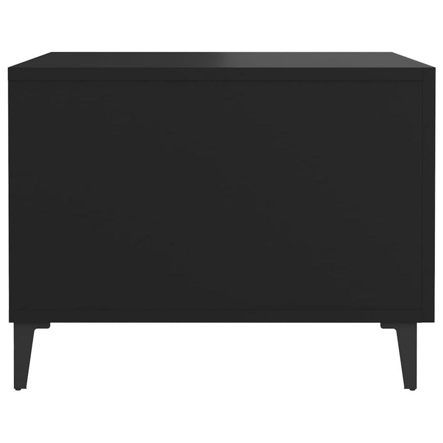 Salontafel 2 St Met Metalen Poten 50X50X40 Cm Zwart