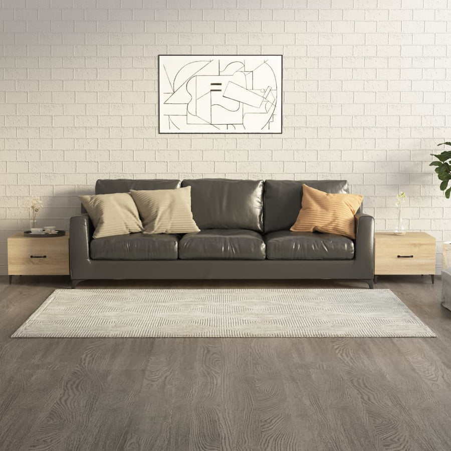 Salontafel 2 St Met Metalen Poten 50X50X40 Cm Sonoma Eikenkleur