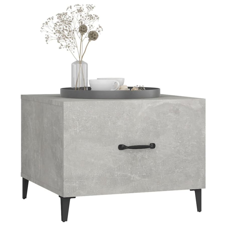 Salontafel Met Metalen Poten 50X50X40 Cm Betongrijs