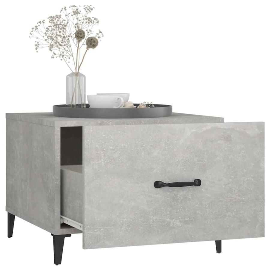 Salontafel Met Metalen Poten 50X50X40 Cm Betongrijs