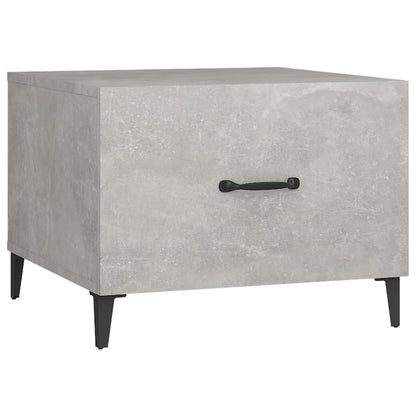 Salontafel 2 St Met Metalen Poten 50X50X40 Cm Betongrijs