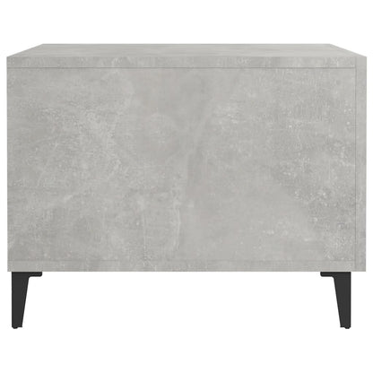 Salontafel 2 St Met Metalen Poten 50X50X40 Cm Betongrijs