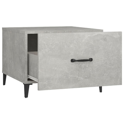 Salontafel 2 St Met Metalen Poten 50X50X40 Cm Betongrijs