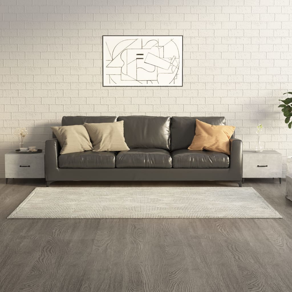 Salontafel 2 St Met Metalen Poten 50X50X40 Cm Betongrijs