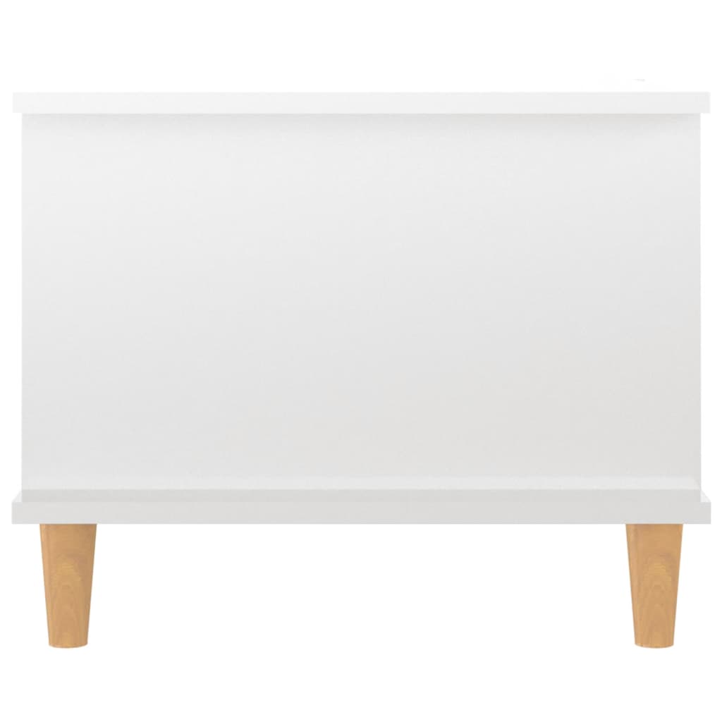 Salontafel 90X50X40 Cm Bewerkt Hout Hoogglans wit